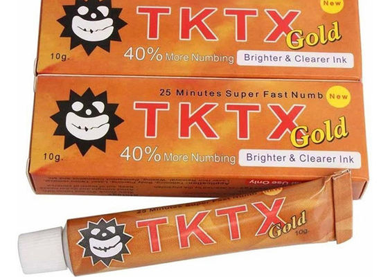 الصين 40٪ كريم التخدير الليدوكائين المخدر بدون ألم بالذهب TKTX Super Numb المزود
