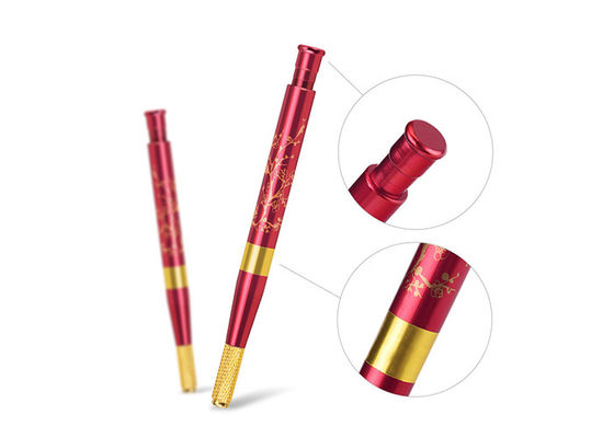 الصين قلم الوشم اليدوي الأحمر لاكي الحاجب Microblade إبرة الوشم المزود