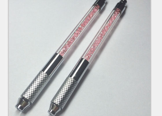 الصين كريستال وردي يدوي أقلام حواجب دائمة مع جهاز قفل دبوس المزود