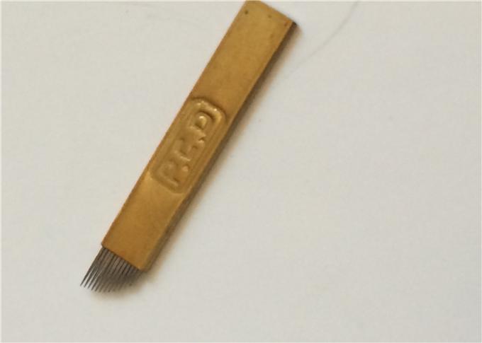 الذهبي PCD الوشم Microblading إبر 0.5mm سميكة معدات ماكياج دائم 0