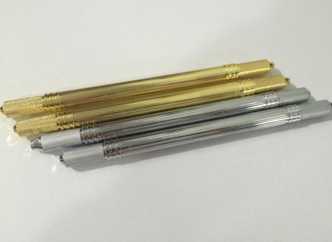 قلم الحواجب الألومنيوم Microblade برأس مزدوج وقلم وشم يدوي 0