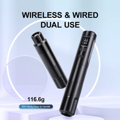 جهاز الوشم اللاسلكي 10W Dermografo آلة الوشم اللاسلكية آلة الماكياج الدائم RCA Connector آلة الجسم الطول 24 * 132.4mm المزود