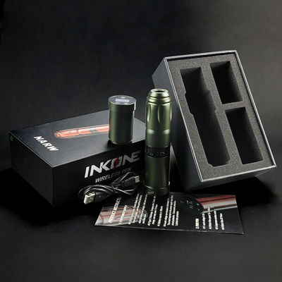 فولاذ المقاوم للصدأ 1800mAh NARW آلة الوشم اللاسلكية 1-OLED شاشة لمسة بطارية شاشة الوشم الدوارة بندقية الوشم قلم الوشم مع طاقة RCA المزود