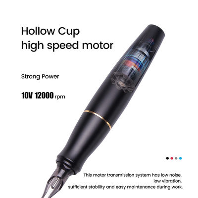 محرك بلا قلب من الفولاذ المقاوم للصدأ الحمراء الحاجب الحاجب الشفاه طلاء العينين مسدس الوشم المزود