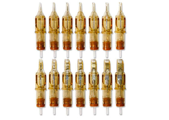 20Pcs / مربع كراتيج الأصفر الوشم الحاجب إبر الماكياج الدائم المزود