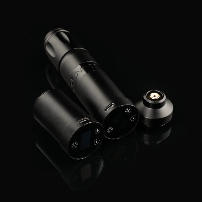 فولاذ المقاوم للصدأ 1800mAh NARW آلة الوشم اللاسلكية 1-OLED شاشة لمسة بطارية شاشة الوشم الدوارة بندقية الوشم قلم الوشم مع طاقة RCA 5