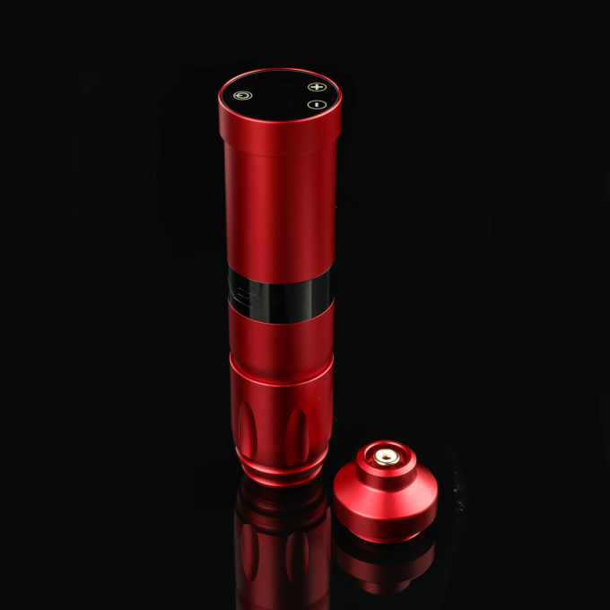 فولاذ المقاوم للصدأ 1800mAh NARW آلة الوشم اللاسلكية 1-OLED شاشة لمسة بطارية شاشة الوشم الدوارة بندقية الوشم قلم الوشم مع طاقة RCA 6