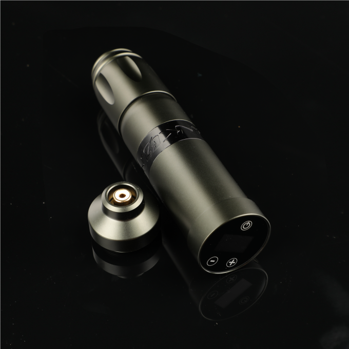 فولاذ المقاوم للصدأ 1800mAh NARW آلة الوشم اللاسلكية 1-OLED شاشة لمسة بطارية شاشة الوشم الدوارة بندقية الوشم قلم الوشم مع طاقة RCA 8