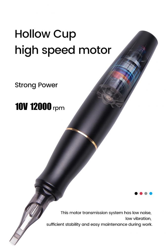 محرك بلا قلب من الفولاذ المقاوم للصدأ الحمراء الحاجب الحاجب الشفاه طلاء العينين مسدس الوشم 0