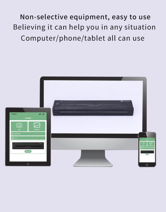 12000mAh طابعة الوشم المصغرة الطابعة الحرارية آلة نسخة لاسلكية طابعة نقل الوشم طابعة 12